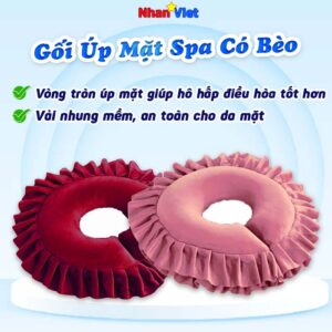 Gối úp mặt massge cho Spa có bèo