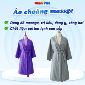 Áo choàng Spa chất liệu cotton lạnh