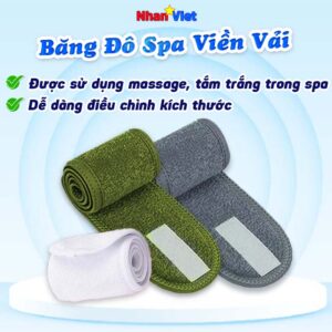 Băng đô Spa cao cấp viền vải