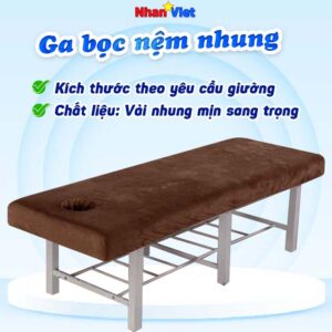 Ga bọc nệm Spa cao cấp vải nhung